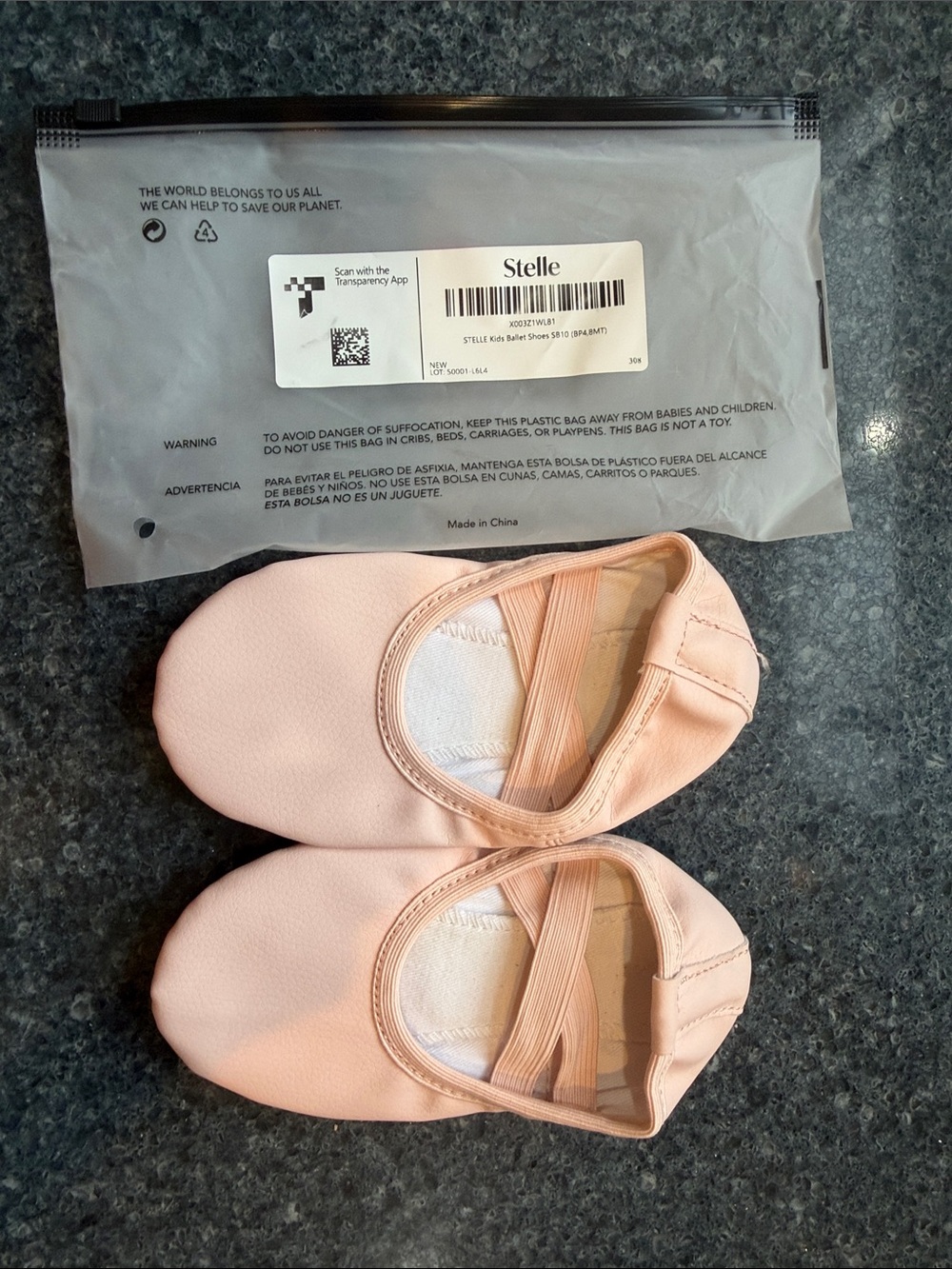 Skechers Baby Pink Elastic Strap Ballet Flats